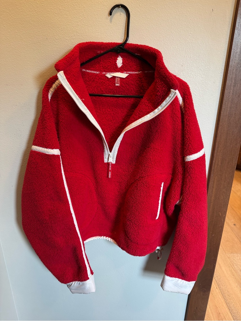 Free people red Mountain High half zip fleece - Picture 2 of 7